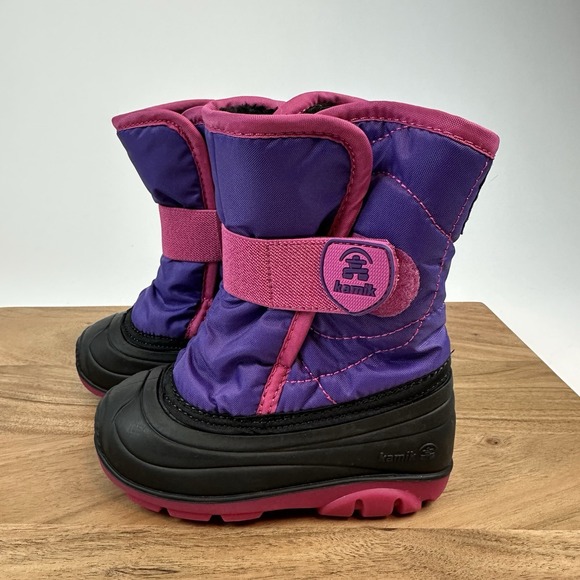 New Kids Kamik Snowbug 5 Insulated Faux Fur Lined Waterproof Snow Boots Size 7 C - Picture 2 of 8